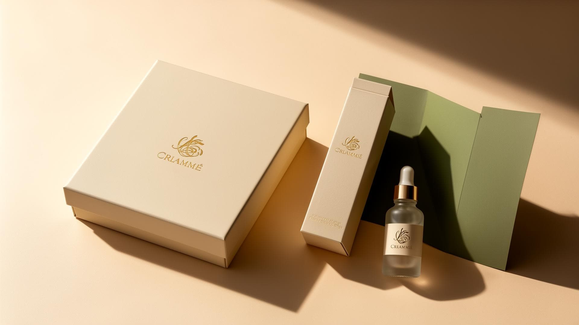Premium cosmetics packaging arrangement
