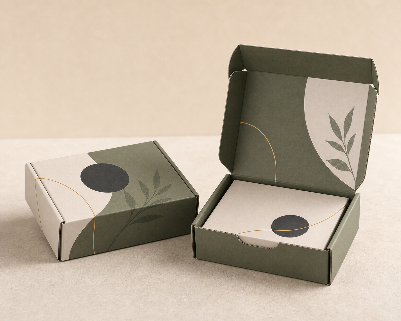Custom corrugated ear-lock mailer boxes
